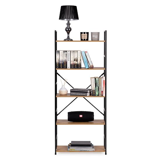 Wide Modern Wooden Shelf LOFT with 5 Shelves