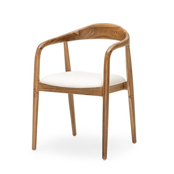 Wooden Chair Ludvika 2.0, Rounded, Natural/Cream