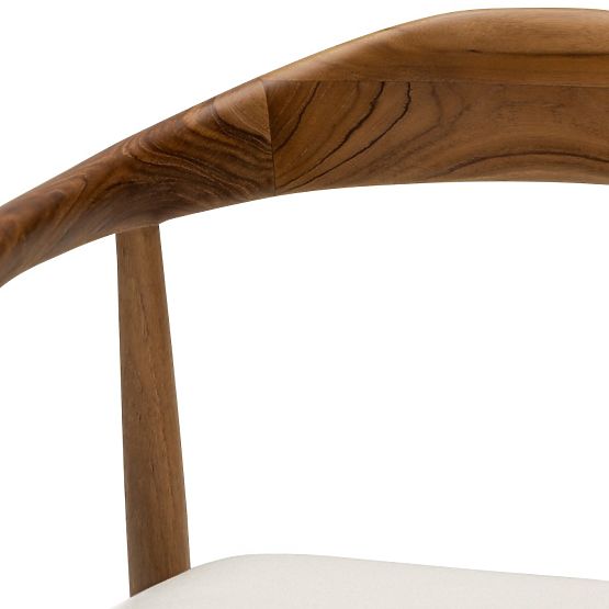 Wooden Chair Ludvika 2.0, Rounded, Natural/Cream