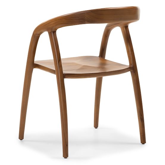 Wooden Chair Sande Rounded, Natural, Teak Wood
