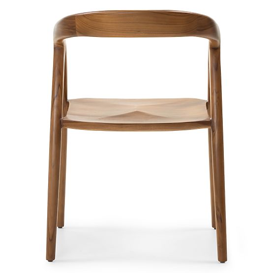 Wooden Chair Sande Rounded, Natural, Teak Wood