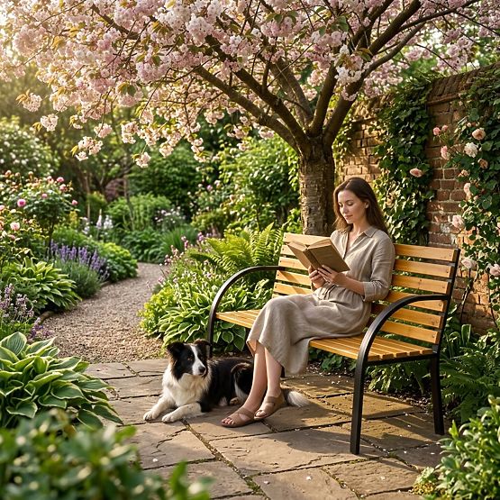 Wooden Garden Bench with Backrest 122x57 cm Park MultiGarden