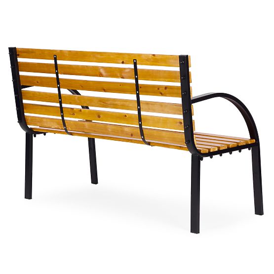 Wooden Garden Bench with Backrest 122x57 cm Park MultiGarden