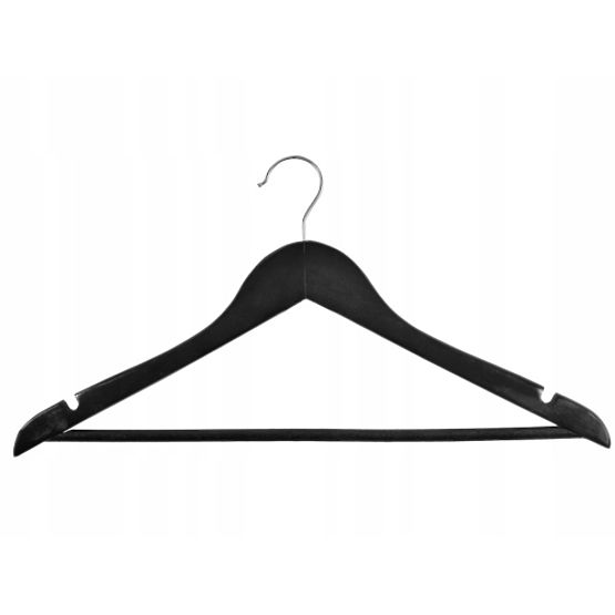 Wooden Hanger RONDO Set of 10 Black