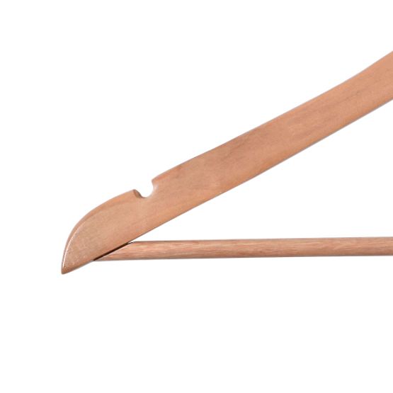 Wooden Hanger RONDO Set of 10 Light Brown