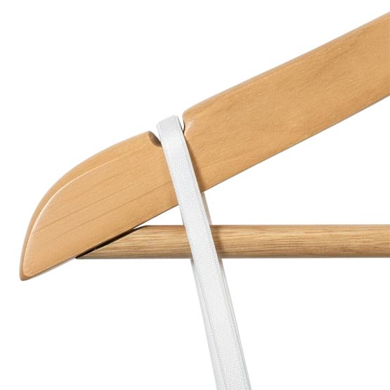 Wooden Hanger RONDO Set of 10 Light Brown