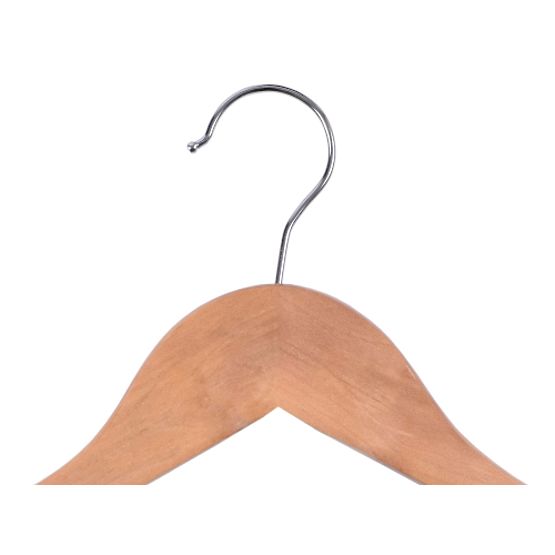 Wooden Hanger RONDO Set of 10 Light Brown