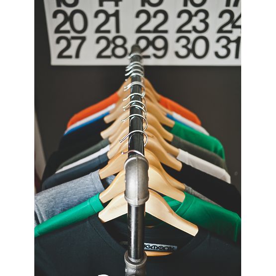 Wooden Hanger RONDO Set of 10 Light Brown