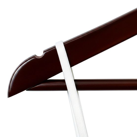 Wooden Hanger RONDO Set of 10 pcs Dark Brown