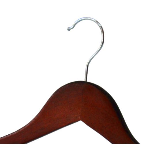 Wooden Hanger RONDO Set of 10 pcs Dark Brown