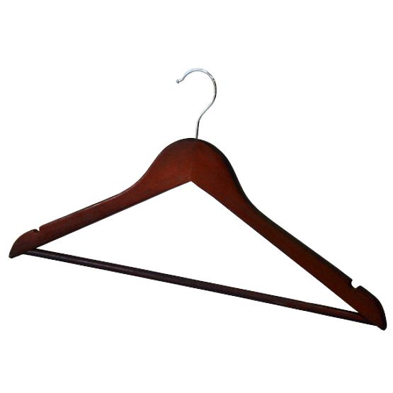 Wooden Hanger RONDO Set of 10 pcs Dark Brown