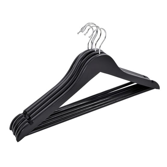 Wooden Hanger RONDO Set of 5 Black