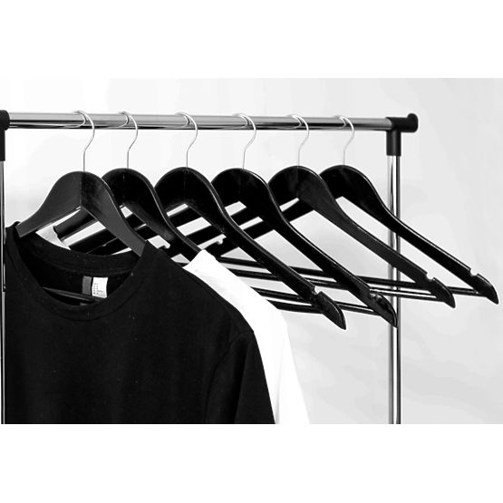 Wooden Hanger RONDO Set of 5 Black