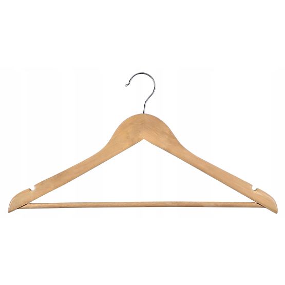 Wooden Hanger RONDO Set of 5 Light Brown