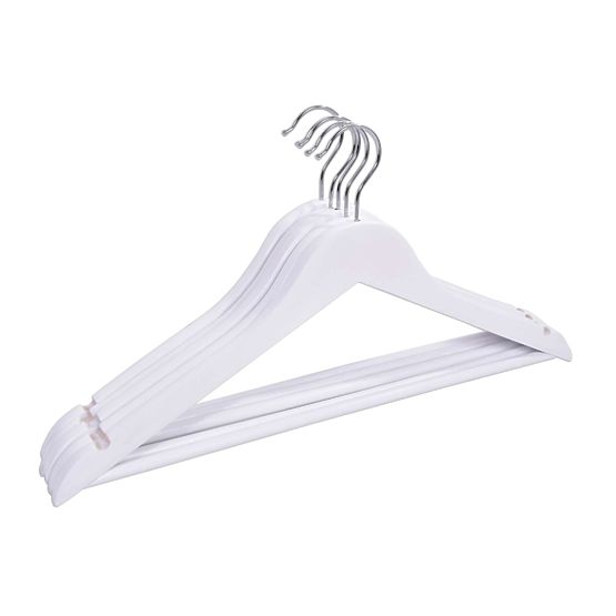 Wooden Hanger RONDO Set of 5 White