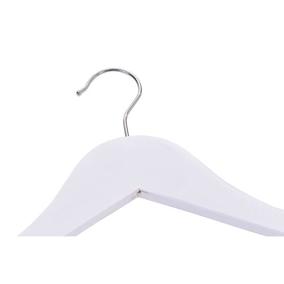 Wooden Hanger RONDO Set of 5 White