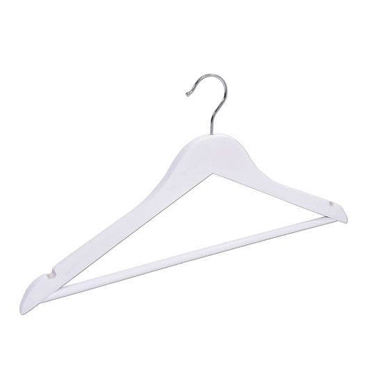 Wooden Hanger RONDO Set of 5 White