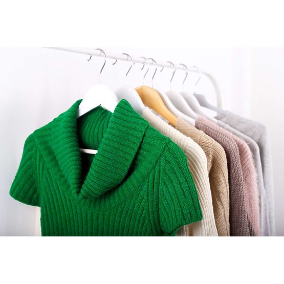 Wooden Hanger RONDO Set of 5 White