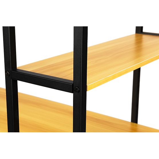 Wooden Loft Computer Desk with Shelves