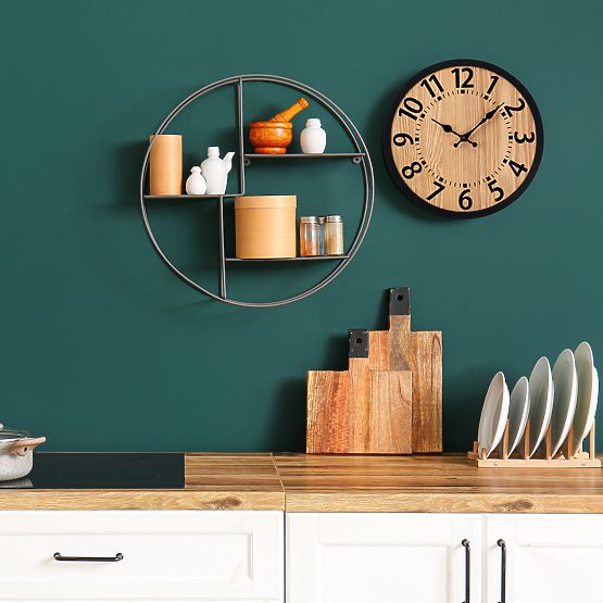 Wooden Loft Wall Clock ABBAS 35 cm