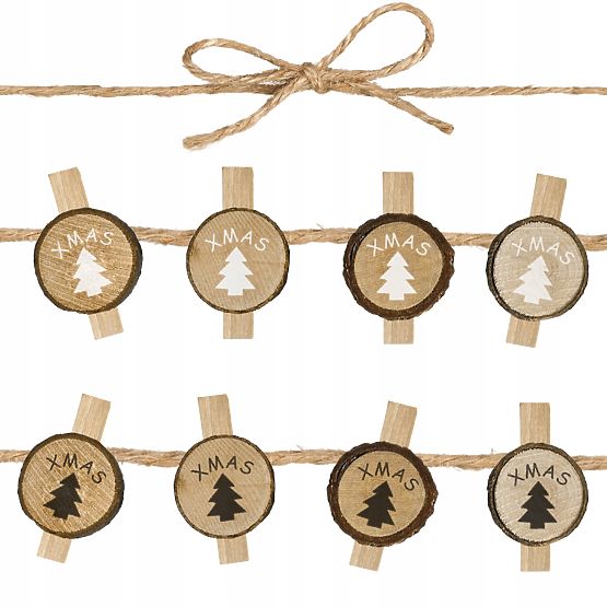 WOODEN PEGS 8 PCS TREES KL-21X11