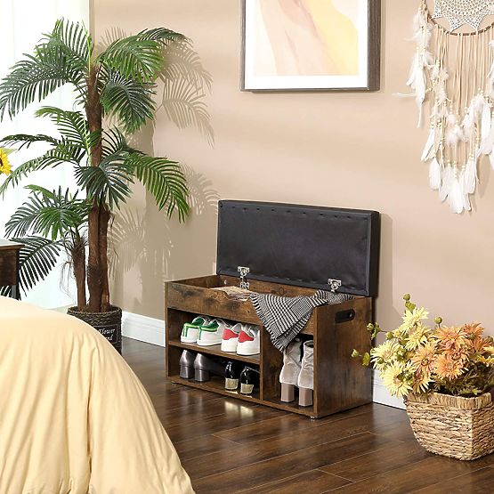 Wooden Shoe Cabinet with Bench LOFT