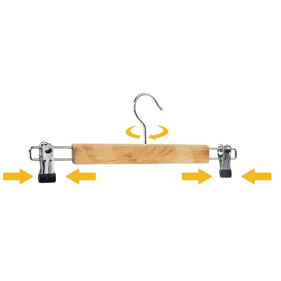 Wooden Skirt Hanger 1 Piece Natural
