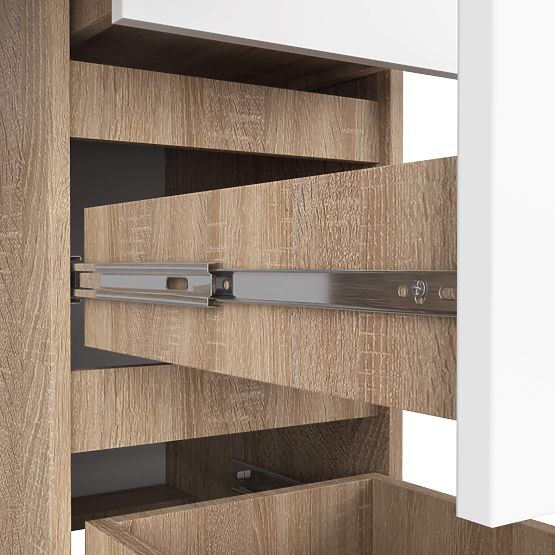 WRITING DESK A-7 CLP SONOMA / WHITE PK RIGHT-SIDED