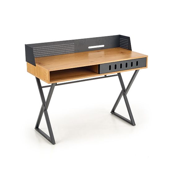Writing Desk B43 - Golden Oak / Black