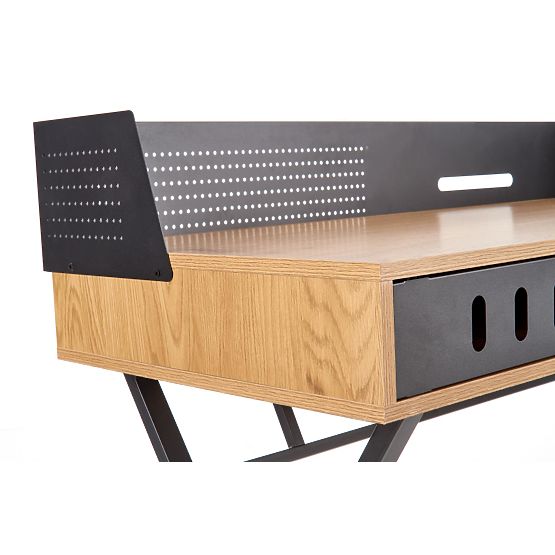 Writing Desk B43 - Golden Oak / Black