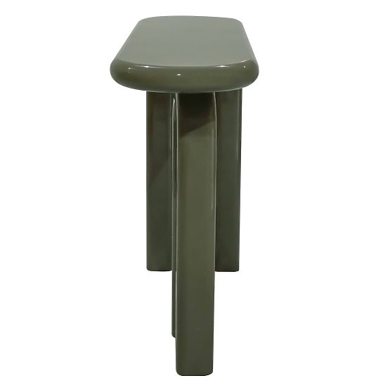 Writing Desk/Console Flambe 120 cm, Green/Grey, Glossy
