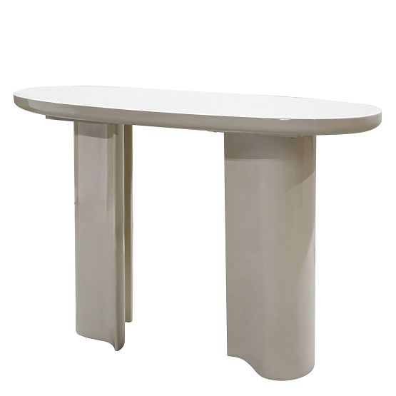 Writing Desk/Console Puro 120 cm, Light Beige, Glossy