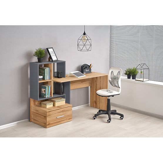 Writing Desk GROSSO - Wotan Oak / Anthracite