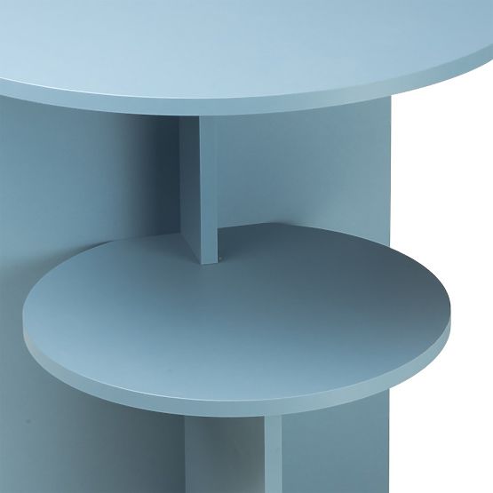 Yaso Round Side Table, Chalk Blue
