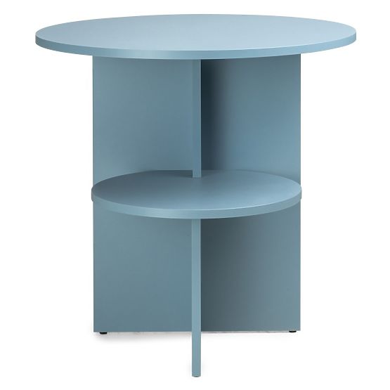 Yaso Round Side Table, Chalk Blue
