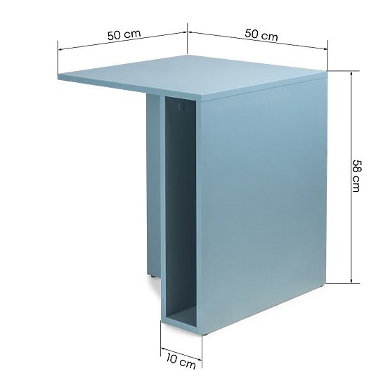 Yaso Side Table in Blue Chalk