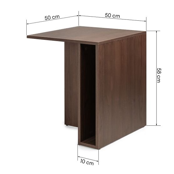 Yaso Side Table Walnut Villa