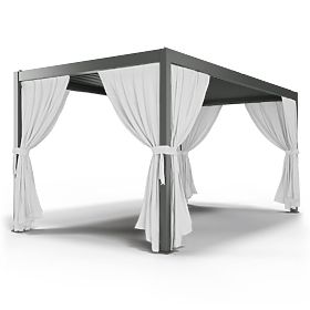 475 cm Curtain for 5 m Pergola Side, White