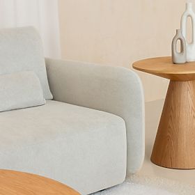 Abisko Side Table, 60 cm, Round, Natural Oak Veneer, lectus