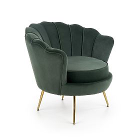 AMORINITO Relaxation Chair Dark Green / Gold, Halmar