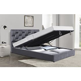 ANNABEL 160 Bed with Storage Space Grey (3p=1pcs), Halmar