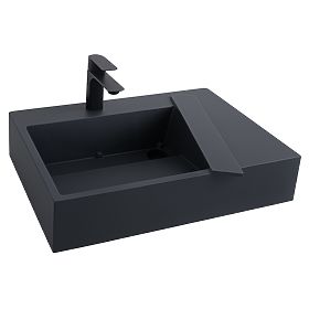 Archi 90 CM Matte Gray Composite Sink, Rea