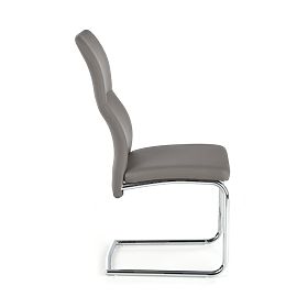 ARCO Chrome Metal Chair / Eco Leather Color Ash (1p=2pcs), Halmar