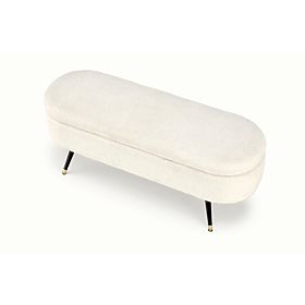AVEIRO Bench with Storage, Cream, Halmar