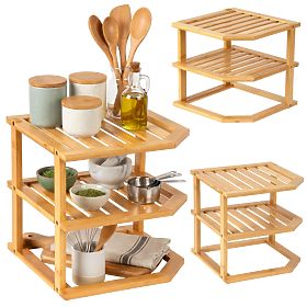 Bamboo Corner Kitchen Shelf DEDAL