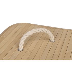 Bamboo Corner Laundry Basket with Lid Natural 60L