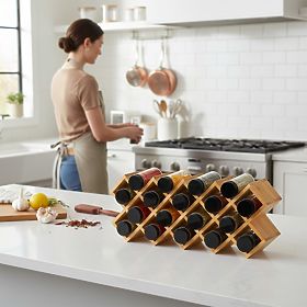 Bamboo Spice Rack KOCHEN 18 Jars