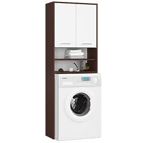 BATHROOM CABINET FIN OVER WASHING MACHINE WENGE / WHITE