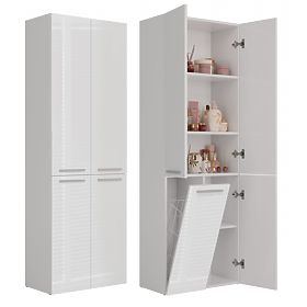 Bathroom Cabinet Nel 1K/DD WHITE GLOSS