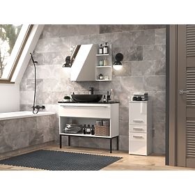 Bathroom Cabinet Nel V DDS WHITE GLOSS